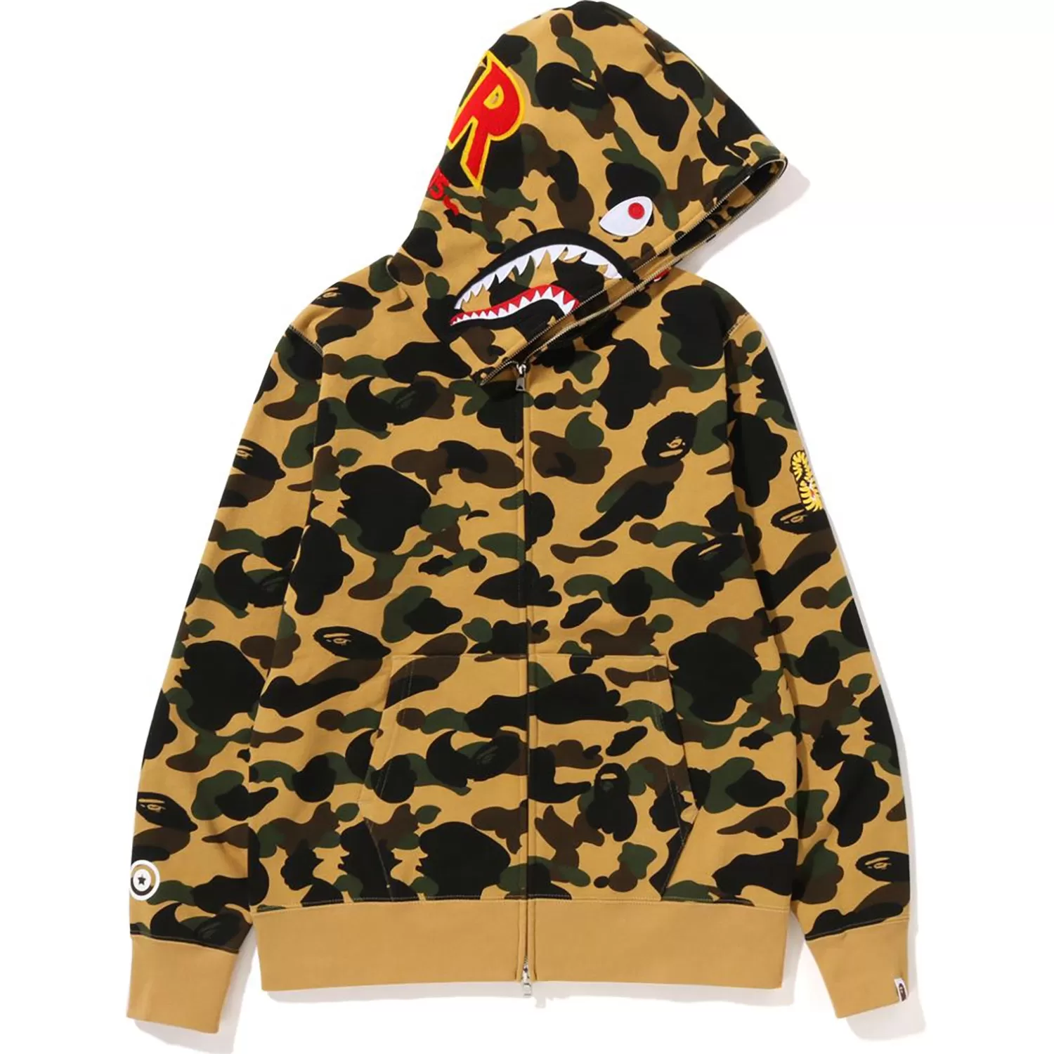 1ST CAMO 2ND SHARK FULL ZIP HOODIE MENS