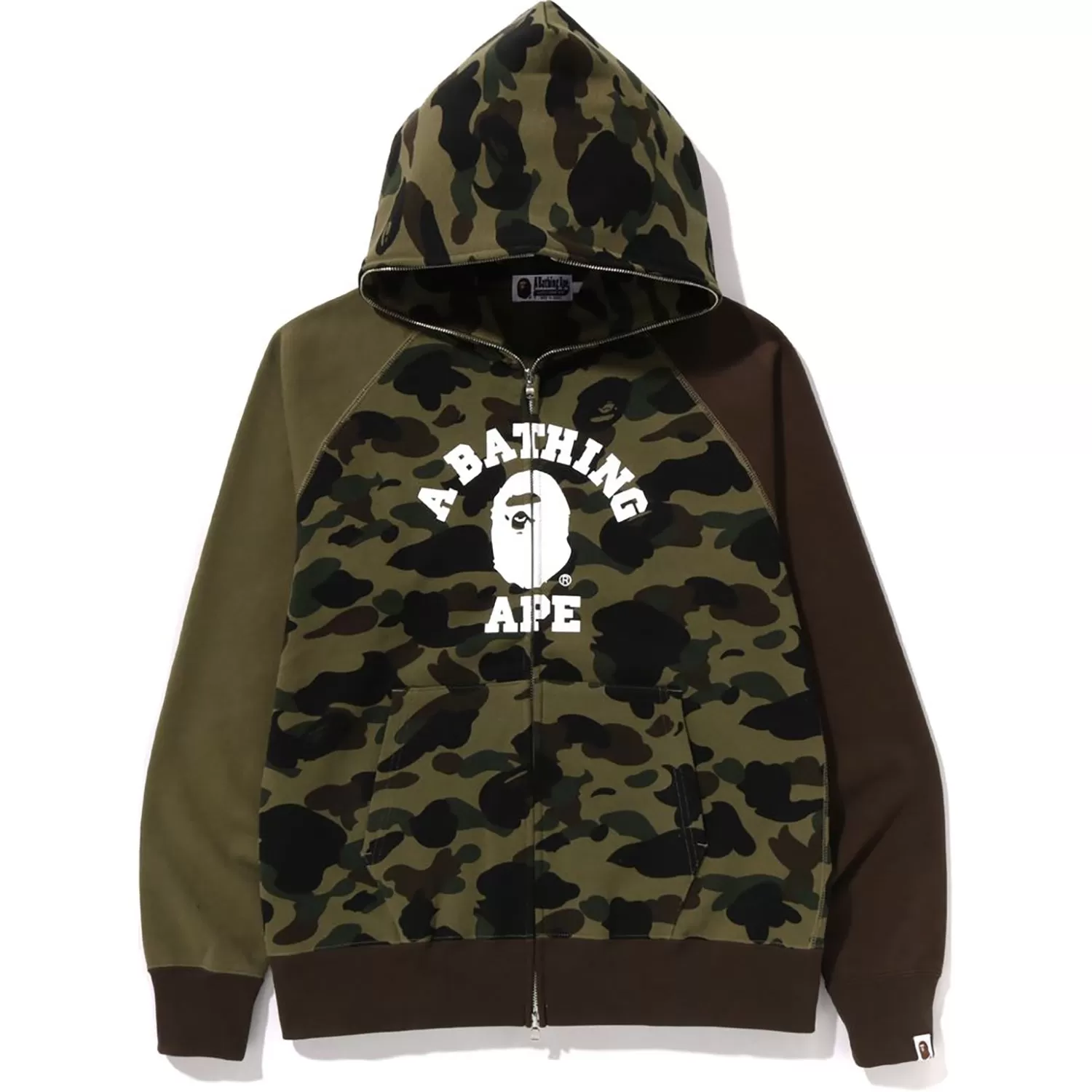 1ST CAMO CRAZY COLLEGE FULL ZIP HOODIE MENS