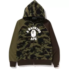 1ST CAMO CRAZY COLLEGE FULL ZIP HOODIE MENS