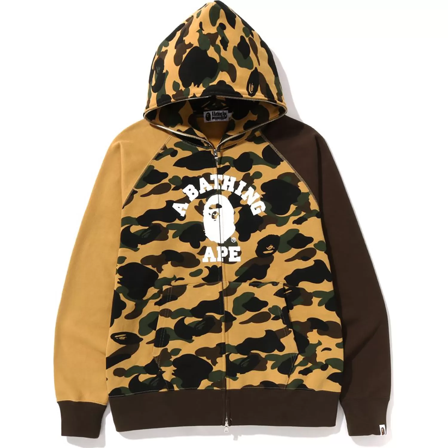 1ST CAMO CRAZY COLLEGE FULL ZIP HOODIE MENS