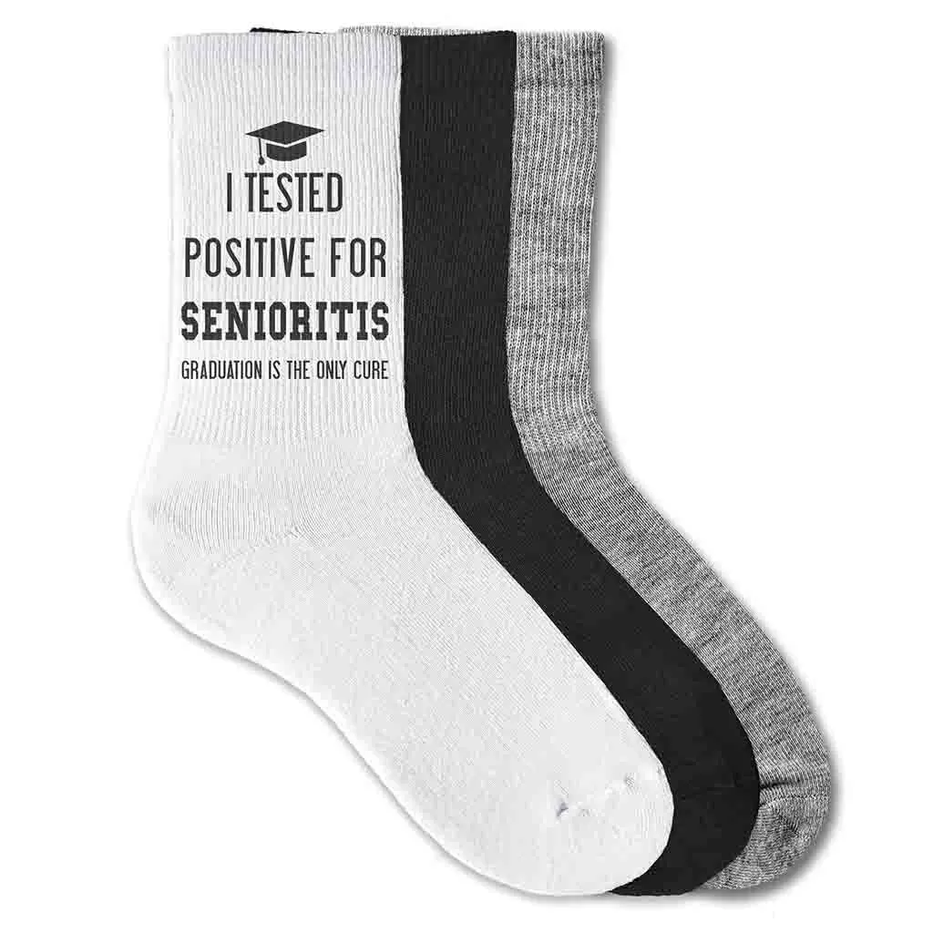 2024 Senioritis Grad Socks for the Senior Class of 2024