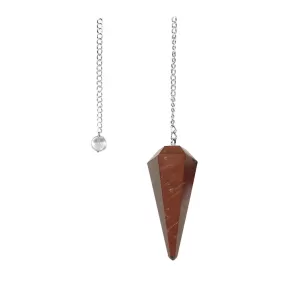 6 sided Pendulum - Red Jasper