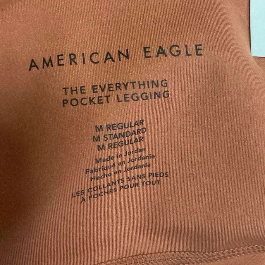 American Eagle NWT Brown High Rise Pull On Stretch Everyday Pocket Leggings Sz M