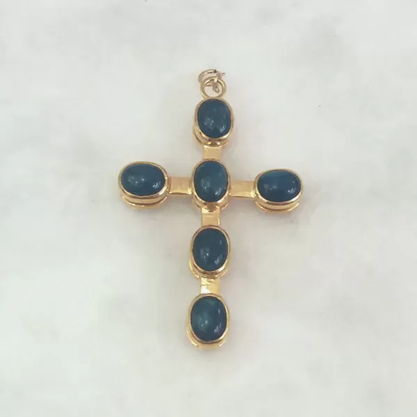 Apatite & Carnelian Double Sided Cross