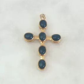 Apatite & Carnelian Double Sided Cross