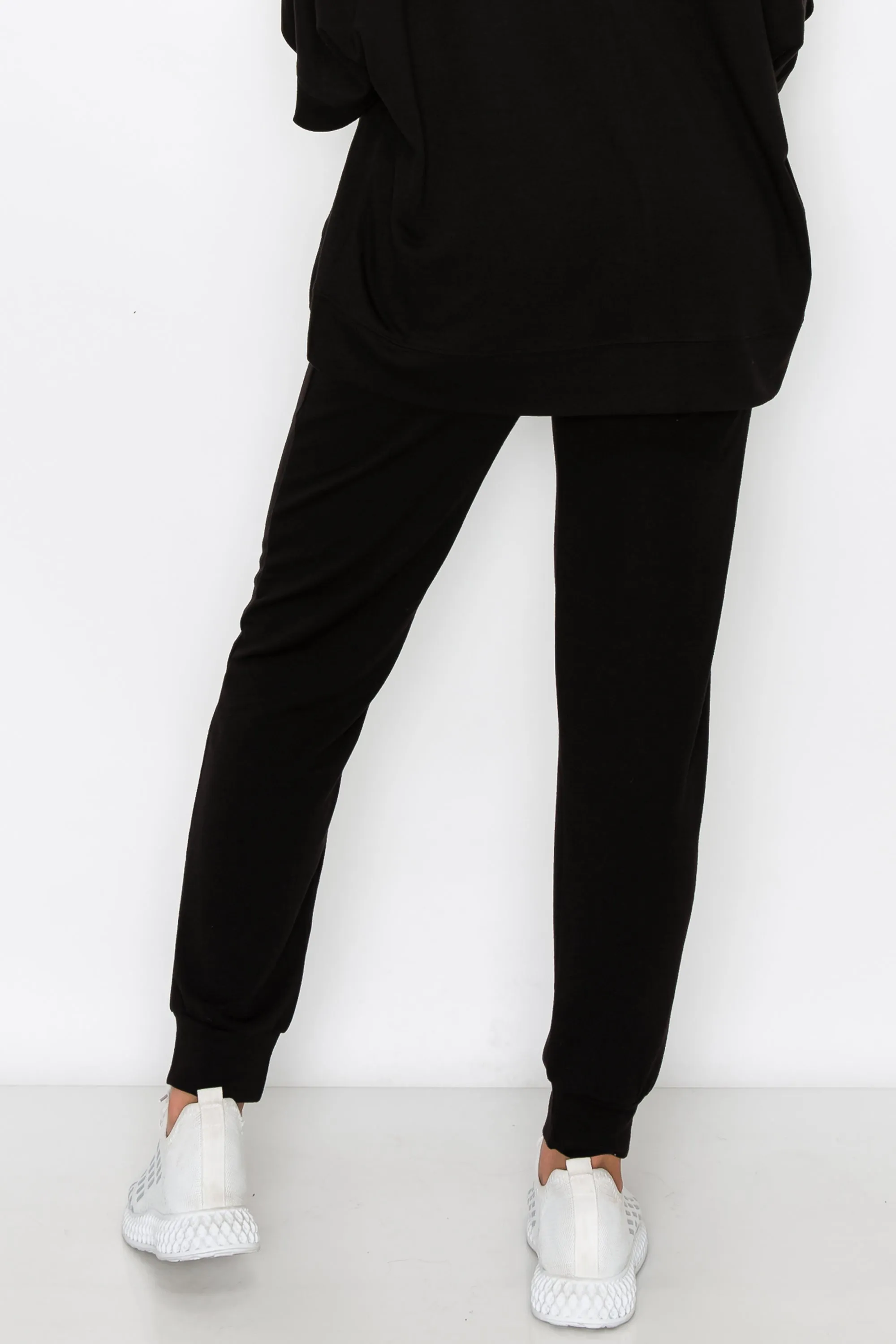 Basic High Waisted Drawstring Joggers