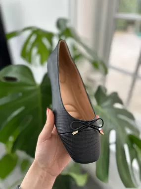 Black Bow Front Ballet Pump