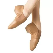 Bloch SO499G  Child Tan Leather Elasta Jazz Booties