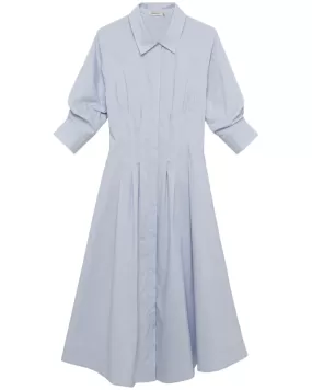 Blue Haze Pintuck Jazz Dress