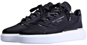 BNJ RAPHAEL Low-Top  BLACK 3D STRIPED NUBUCK