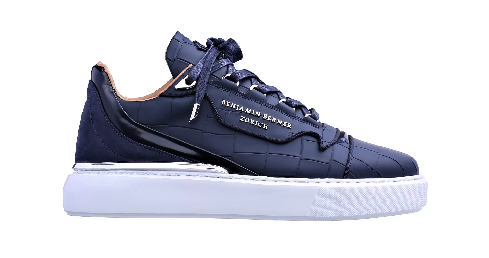 BNJ RAPHAEL Low-Top NAVY  MATT CROCODILE