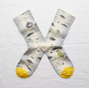 Bonne Maison:  Insect Natural White Socks