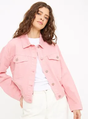 Buy Pink Twill Trucker Denim Jacket 10 | Denim jackets | Tu