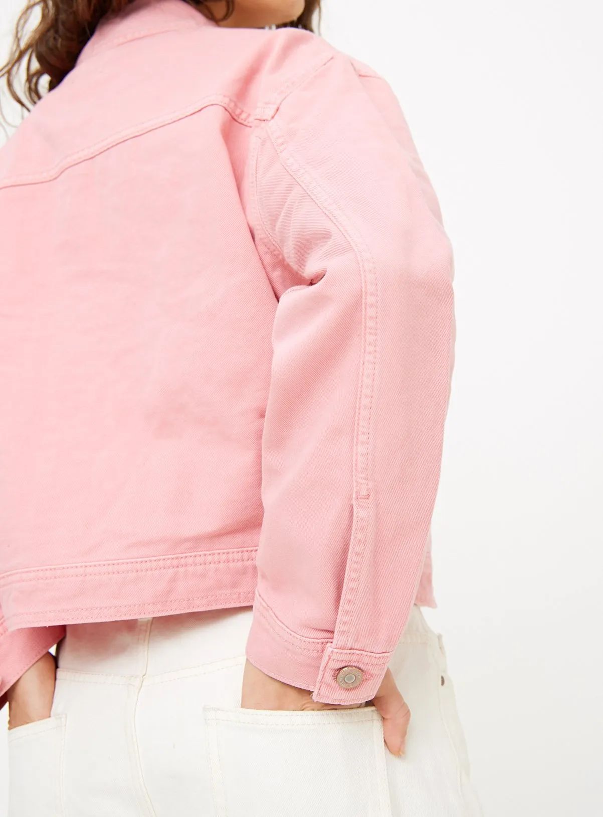 Buy Pink Twill Trucker Denim Jacket 10 | Denim jackets | Tu