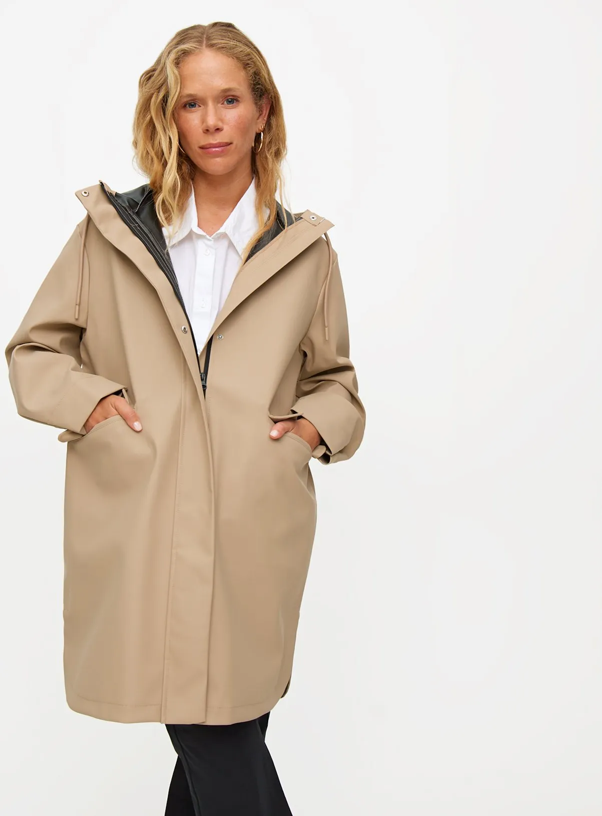 Buy Taupe Longline Rubberised Raincoat S | Coats | Tu