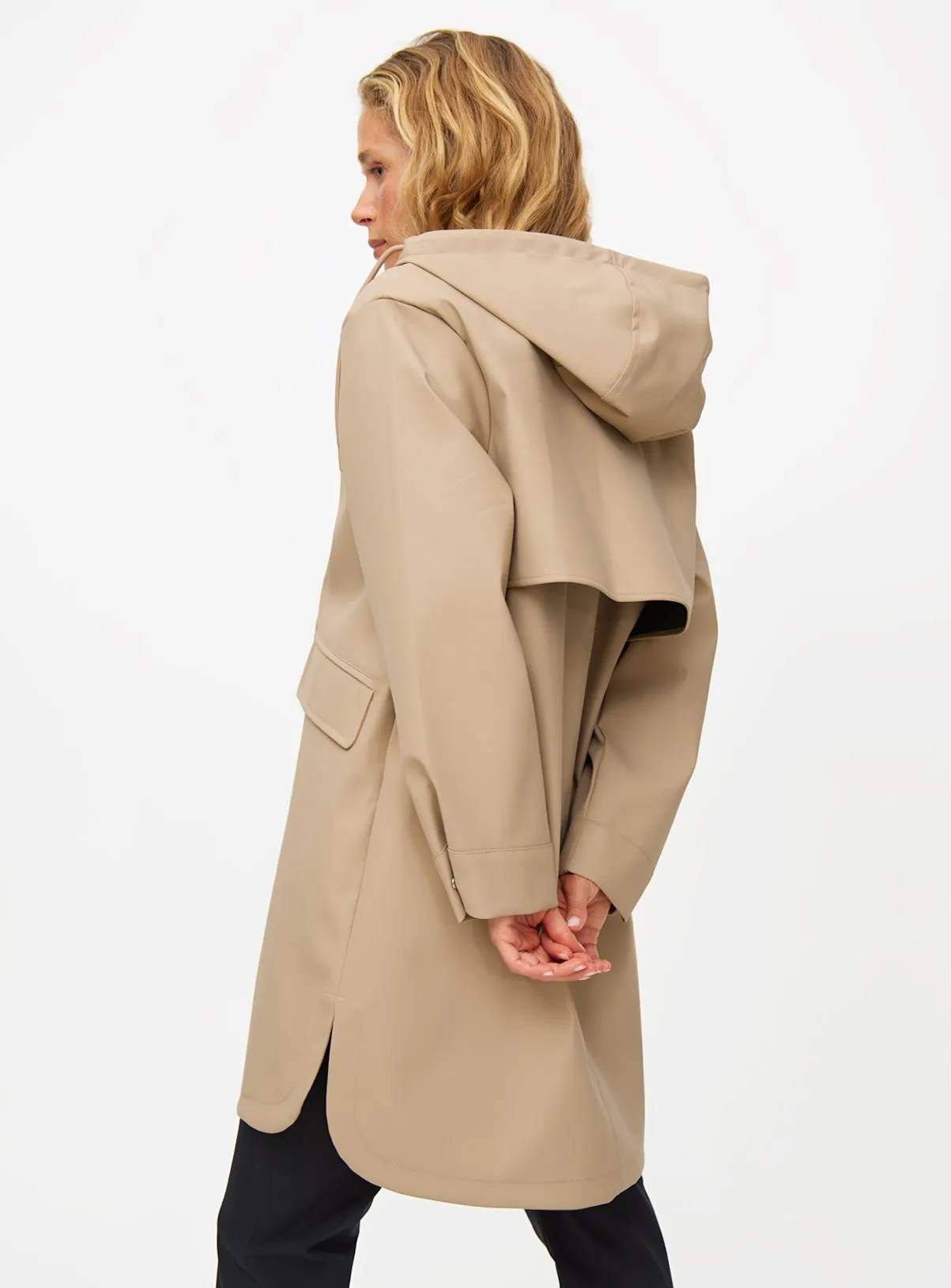 Buy Taupe Longline Rubberised Raincoat S | Coats | Tu