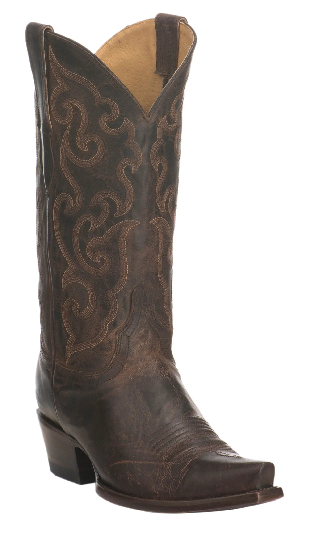 Cavender's Women's Burnished Chocolate Goat Snip Toe Cowboy Boots