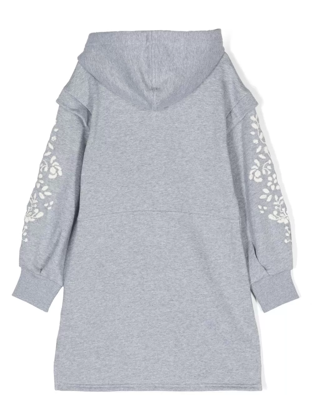 Chloe LS Hoodie Dress w/ Floral Embroidered Sleeves