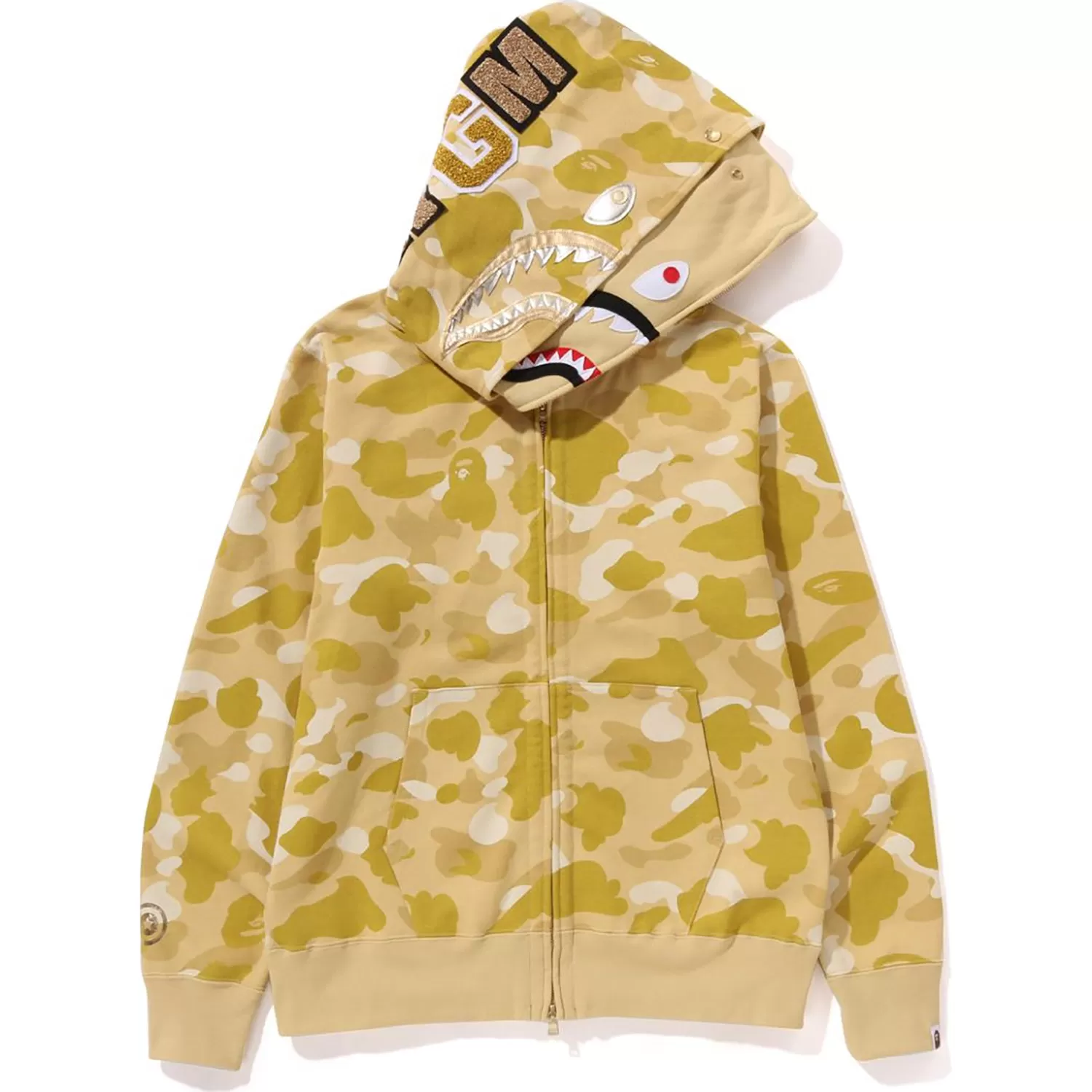 COLOR CAMO DOUBLE SHARK FULL ZIP HOODIE MENS