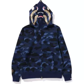 COLOR CAMO DOUBLE SHARK FULL ZIP HOODIE MENS