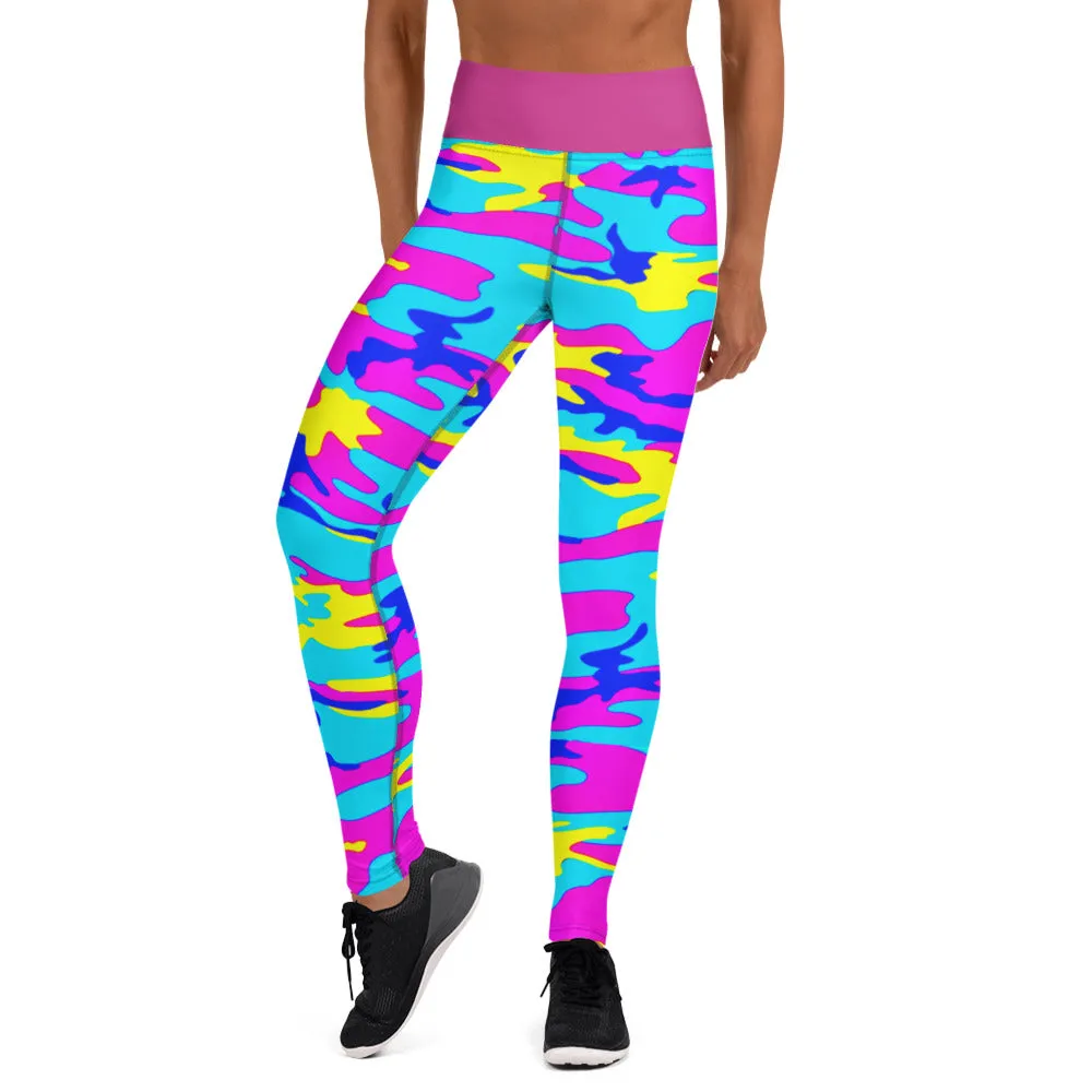 Colorful Camo Yoga Leggings