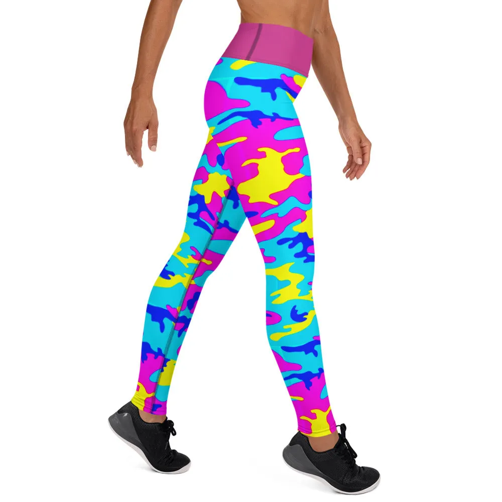 Colorful Camo Yoga Leggings