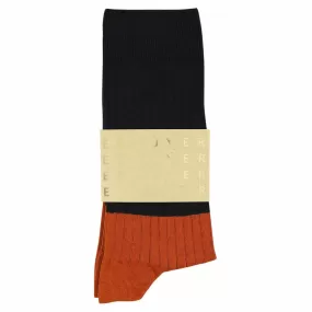 Colour Block Socks Navy / Brick