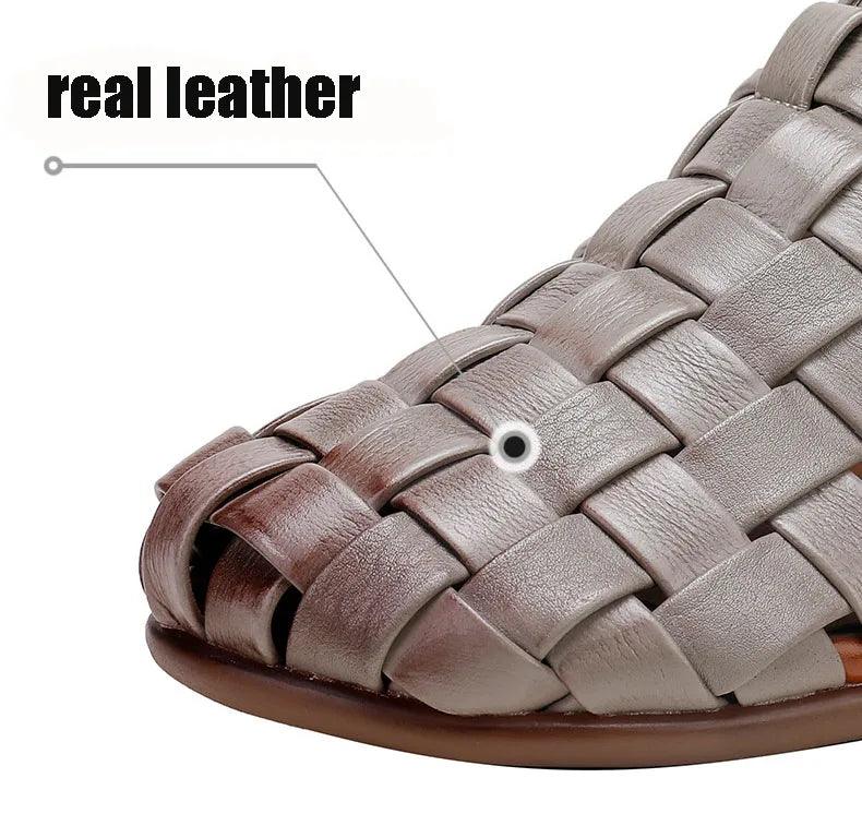 Comfortable Leather Sandals: E6-1608 Women's Casual Shoes