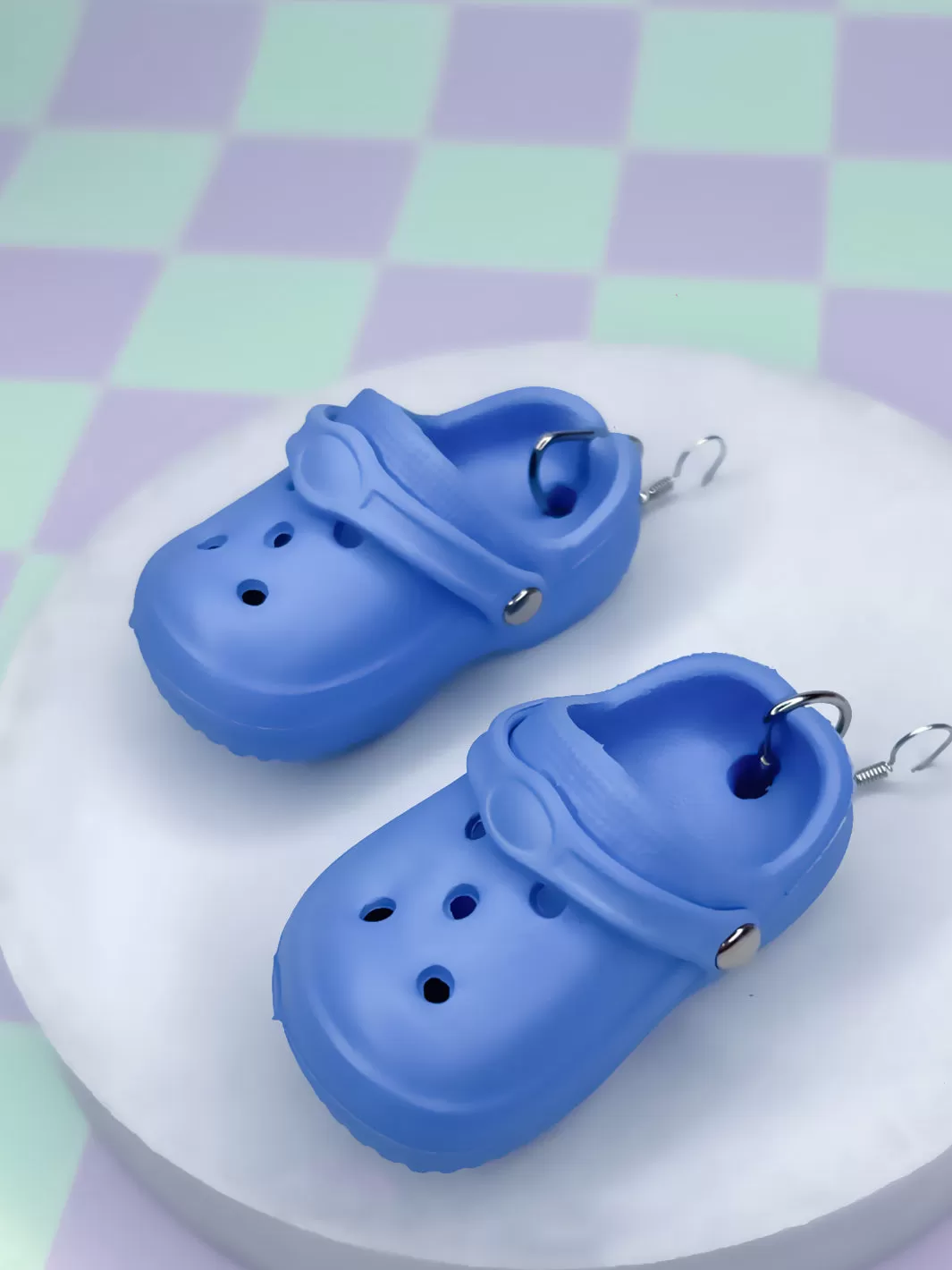 CUTE CLOG EARRINGS - BLUE