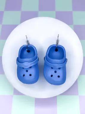 CUTE CLOG EARRINGS - BLUE