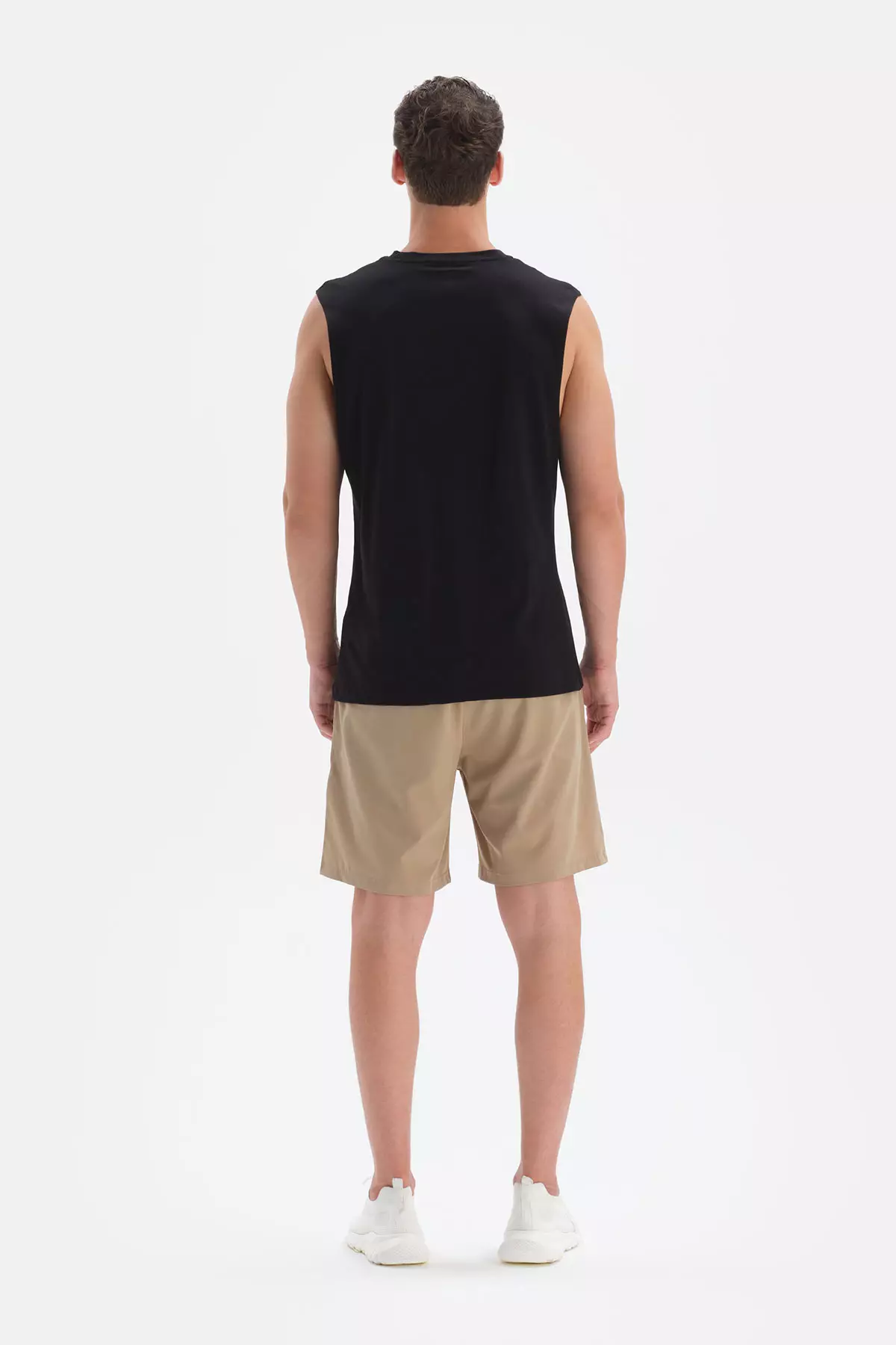 DAGİ Black T-shirt, Crew Neck, Regular Fit, Sleeveless Activewear for Men