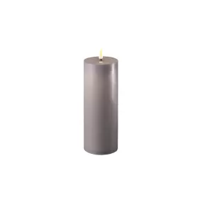 Deluxe LED Candle 7.5cm x 20cm - Grey