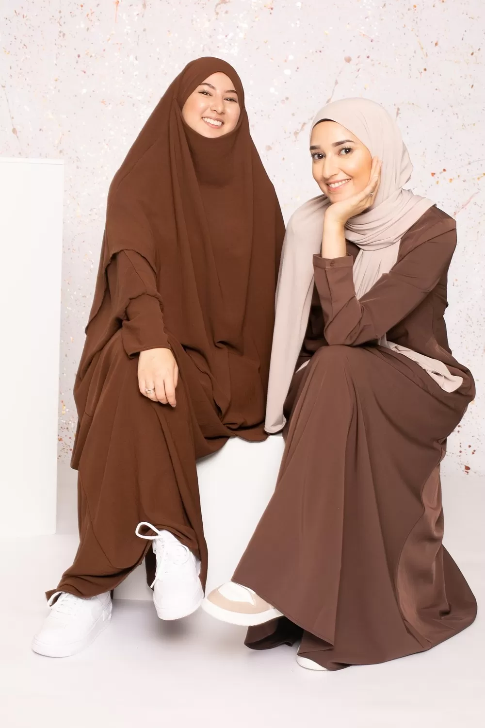 Ensemble abaya khimar jazz choco