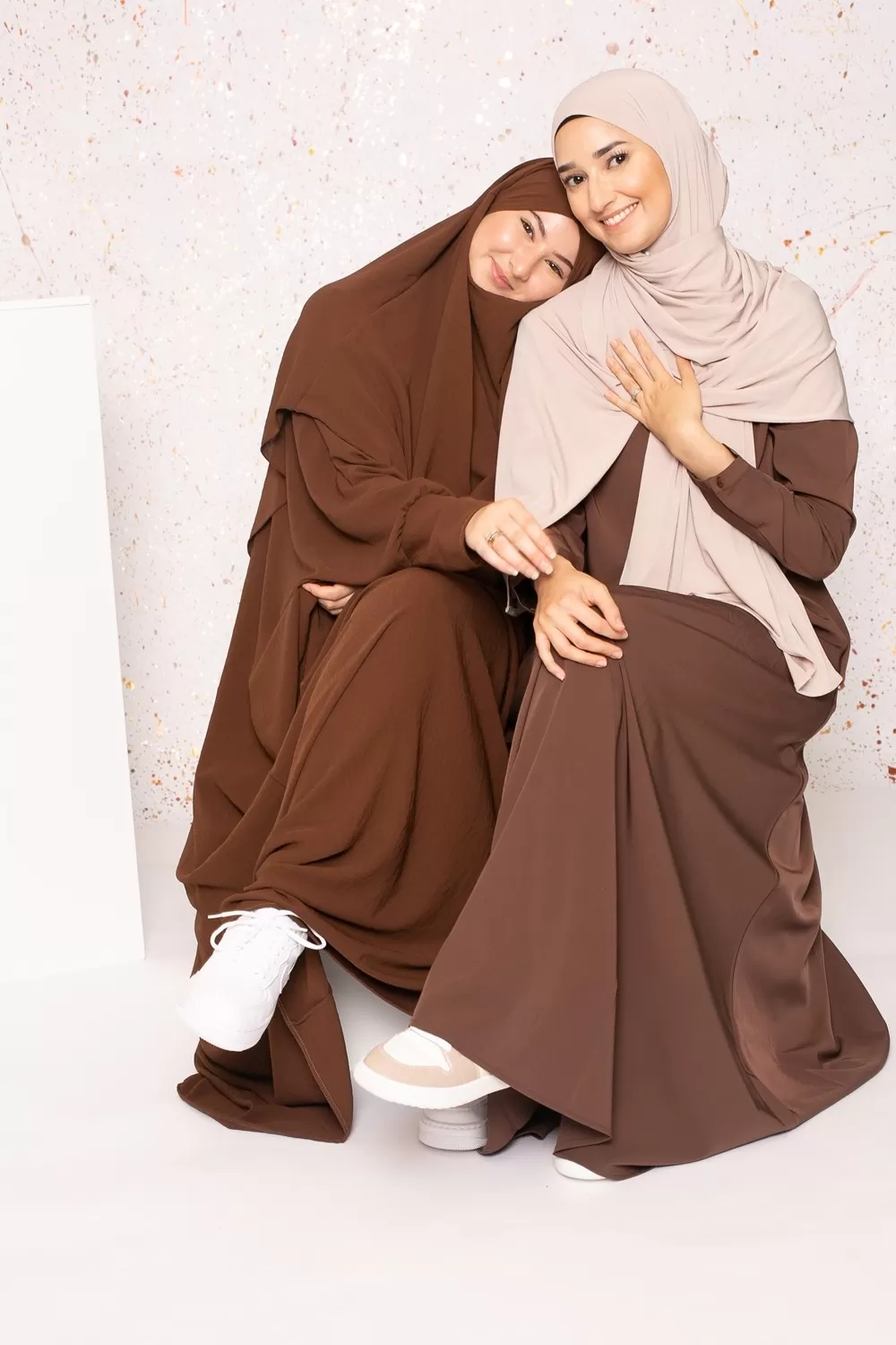 Ensemble abaya khimar jazz choco