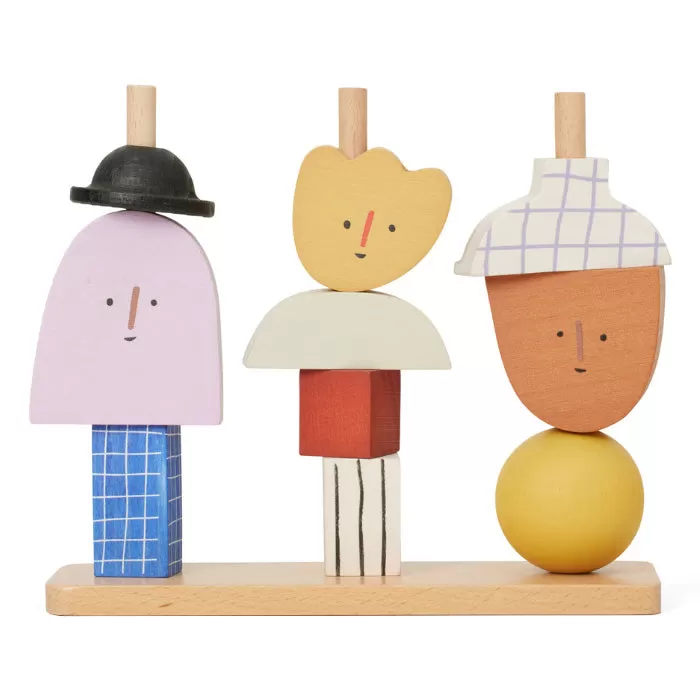 Ferm Living Kids Character Stacking Blocks