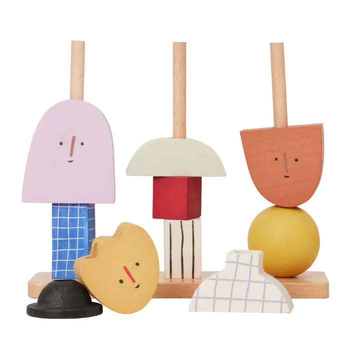 Ferm Living Kids Character Stacking Blocks