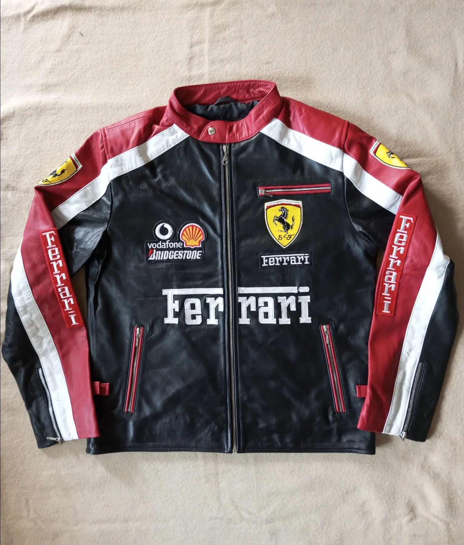 Ferrari Racing Rework Style Leather Jackets 10 pcs