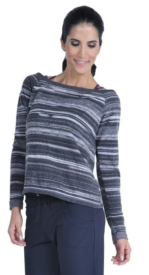 Final Sale! Bia Brazil Activewear Light Weight Sweatshirt TT4440 Charcoal Stripes