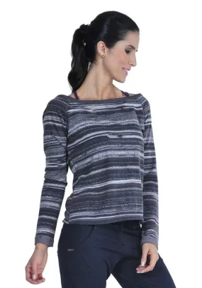 Final Sale! Bia Brazil Activewear Light Weight Sweatshirt TT4440 Charcoal Stripes