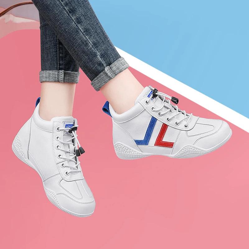 G26 Women's Casual Shoes - Leather High Top Sneakers