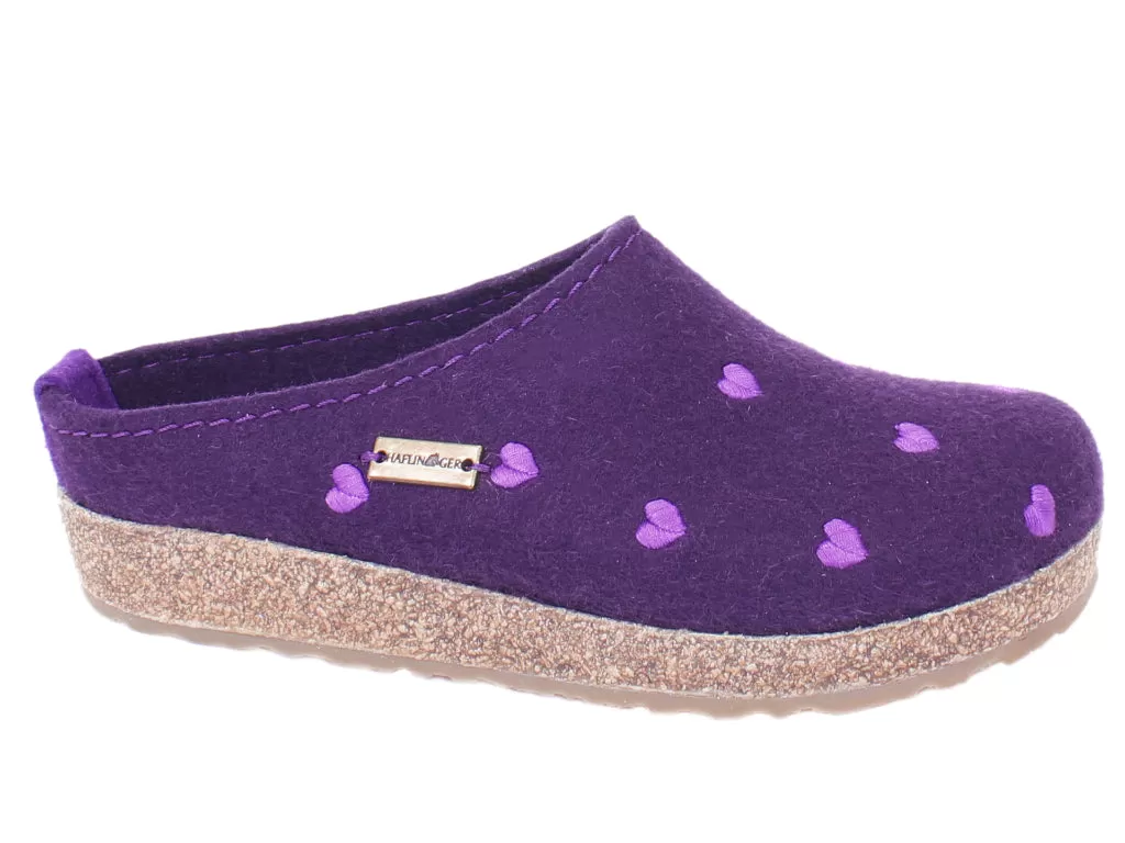 Haflinger Clogs Grizzly Sweetheart Lavendel