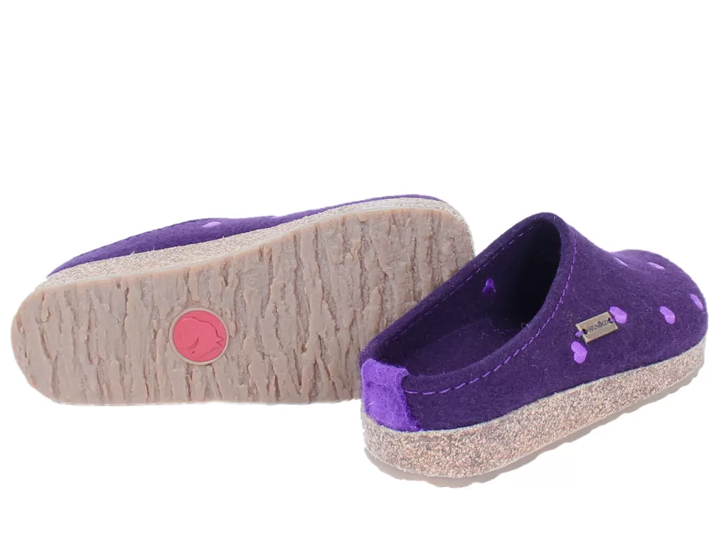 Haflinger Clogs Grizzly Sweetheart Lavendel