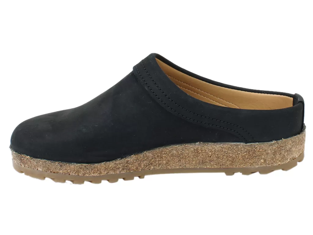 Haflinger Leather Clogs Malmo Black