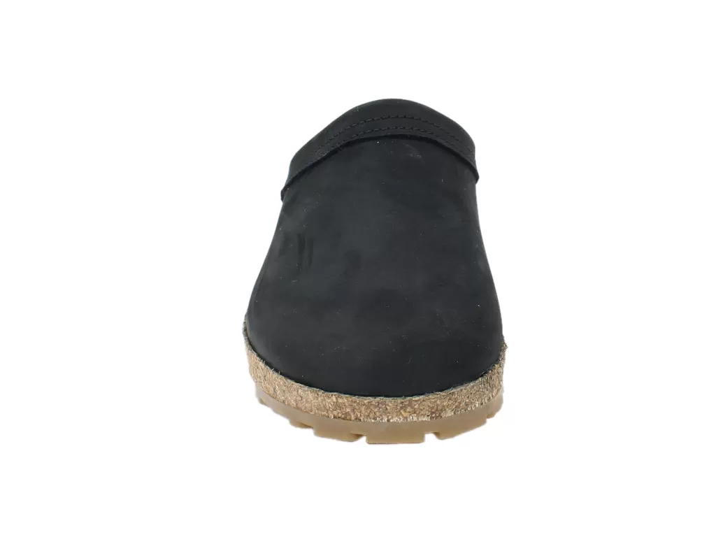 Haflinger Leather Clogs Malmo Black