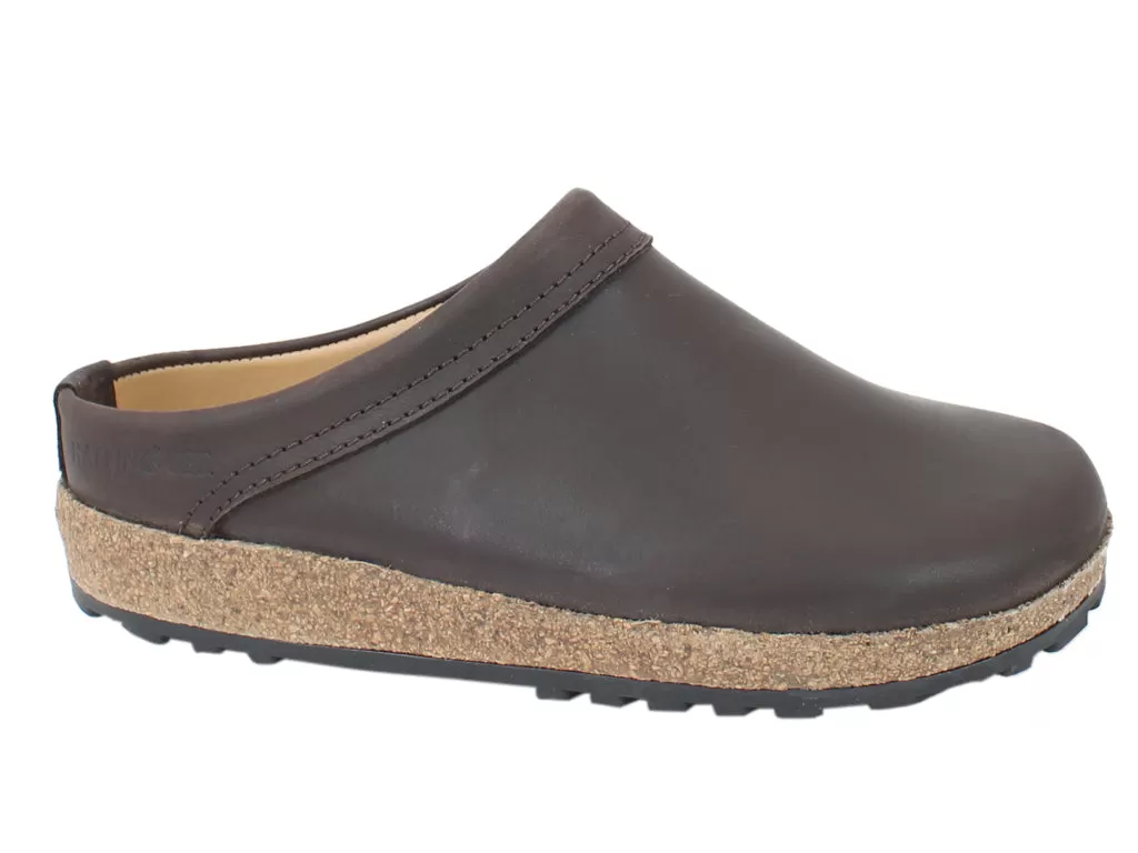 Haflinger Leather Clogs Malmo Brown 708