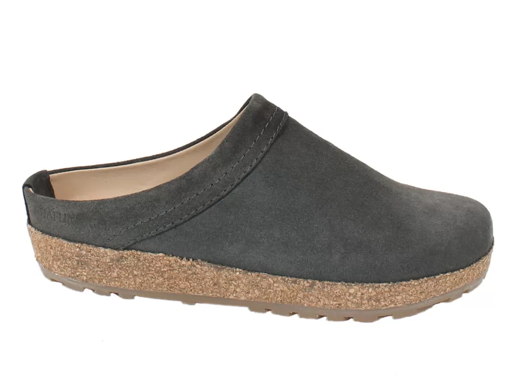 Haflinger Leather Clogs Malmo Graphite