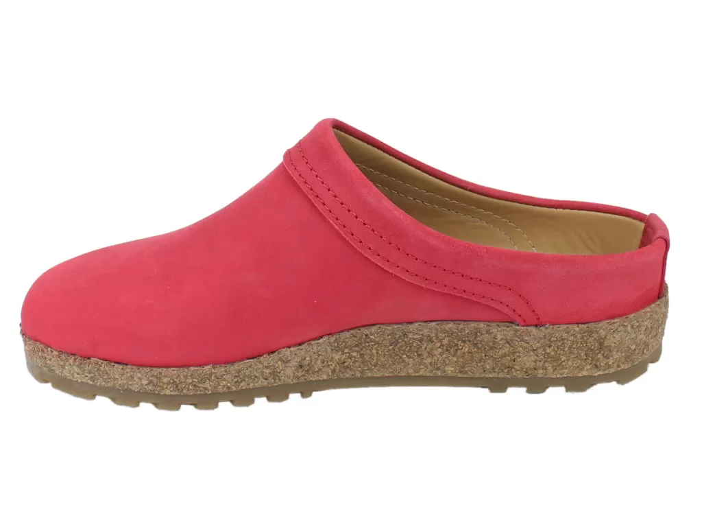 Haflinger Leather Clogs Malmo Red