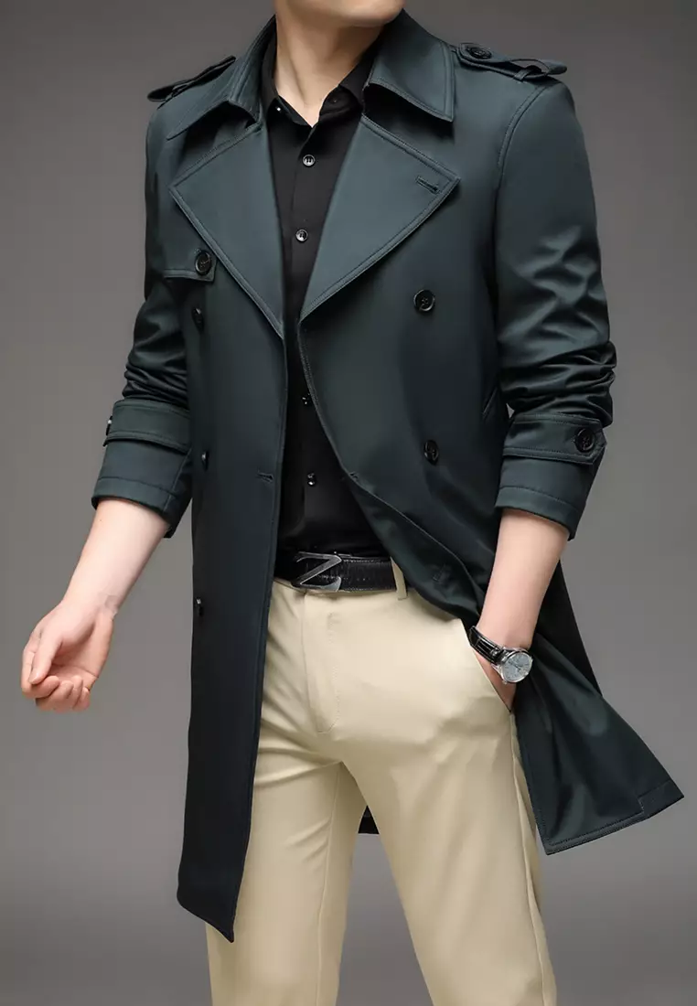 HAPPY FRIDAYS Men's Casual Trench Coats BC7987