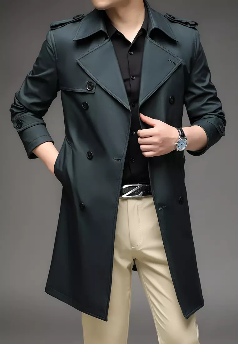 HAPPY FRIDAYS Men's Casual Trench Coats BC7987