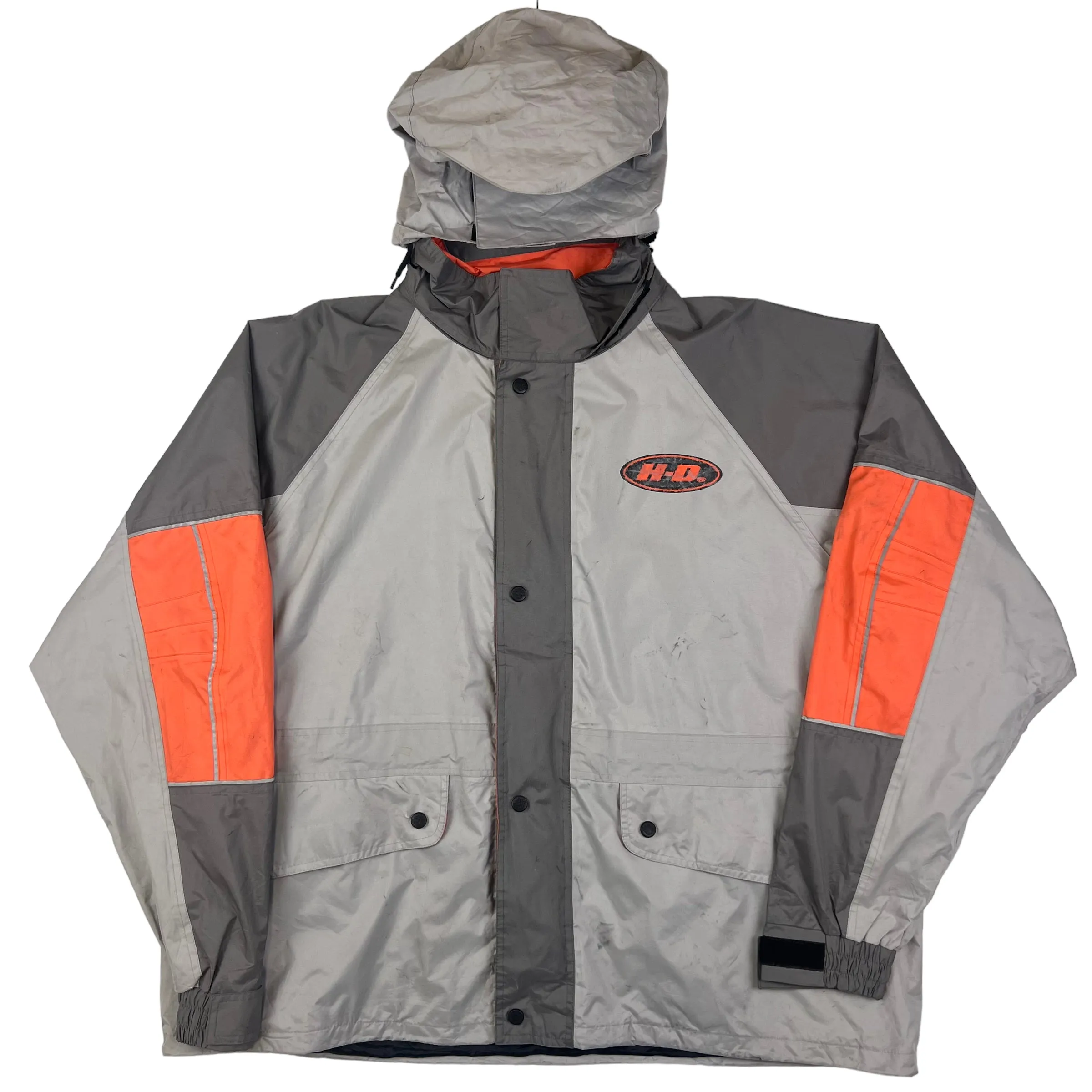 Harley Davidson 90s Grey Orange Outerwear Jacket